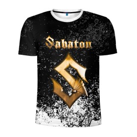 Мужская футболка 3D спортивная с принтом SABATON в Санкт-Петербурге, 100% полиэстер с улучшенными характеристиками | приталенный силуэт, круглая горловина, широкие плечи, сужается к линии бедра | sabaton | skull | даниель муллбак | йоаким броден | крис рёланд | оскар монтелиус | пэр сундстрём | рикард сунден | сабатон | скелет | тоббе энглунд | томми юханссон | ханнес ван дал | черепа