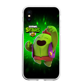 Чехол для iPhone XS Max матовый с принтом Brawn Stars Spike в Санкт-Петербурге, Силикон | Область печати: задняя сторона чехла, без боковых панелей | Тематика изображения на принте: brawl | brawl stars | brawlstars | brawl_stars | jessie | poco | бравл | бравлстарс | поко