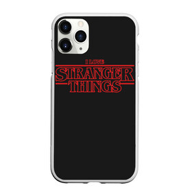 Чехол для iPhone 11 Pro Max матовый с принтом I Love Stranger Things в Санкт-Петербурге, Силикон |  | 11 | demogorgon | flayer | mind | netflix | retro | stranger | things | дастин | дела | демогоргон | оди | одиннадцать | очень | пожиратель | разума | ретро | стив | странные | хоппер | хоукинс