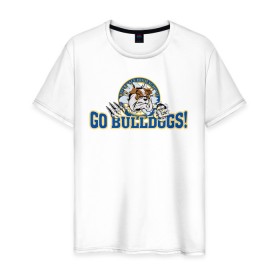 Мужская футболка хлопок с принтом GO BULLDOGS в Санкт-Петербурге, 100% хлопок | прямой крой, круглый вырез горловины, длина до линии бедер, слегка спущенное плечо. | cw | go bulldogs | jughead | pop s | riverdale | vdgerir | ривердейл | сидаб