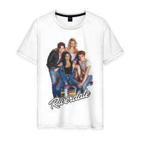 Мужская футболка хлопок с принтом Riverdale heroes в Санкт-Петербурге, 100% хлопок | прямой крой, круглый вырез горловины, длина до линии бедер, слегка спущенное плечо. | go bulldogs | jughead | pop s | riverdale | vdgerir