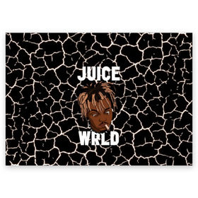Поздравительная открытка с принтом Juice WRLD. в Санкт-Петербурге, 100% бумага | плотность бумаги 280 г/м2, матовая, на обратной стороне линовка и место для марки
 | eminem | godzilla | juice wrld | rap | американский рэпер | годзила | зарубежный реп | маршалл брюс мэтерс | музыка | реп | рэпер | эминем