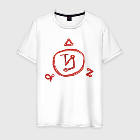 Мужская футболка хлопок с принтом Angel Banishing Sigil в Санкт-Петербурге, 100% хлопок | прямой крой, круглый вырез горловины, длина до линии бедер, слегка спущенное плечо. | supernatural | vdzabma | сверхъестественное