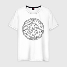 Мужская футболка хлопок с принтом Supernatural Heptagram в Санкт-Петербурге, 100% хлопок | прямой крой, круглый вырез горловины, длина до линии бедер, слегка спущенное плечо. | supernatural | vdzabma | сверхъестественное
