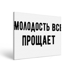Холст прямоугольный с принтом Молодость в Санкт-Петербурге, 100% ПВХ |  | круто | макс корж | молодежно | молодость | надпись | песня | популярно | сообщение | текст | фраза
