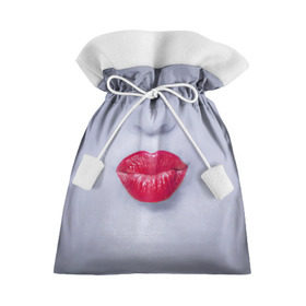Подарочный 3D мешок с принтом Женские губы в Санкт-Петербурге, 100% полиэстер | Размер: 29*39 см | женские губки | женские губы | женское лицо | красные губы | лицо девушки | маска для девушки | маска от коронавируса | поцелуй девушки | яркие губы