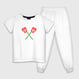 Детская пижама хлопок с принтом PAYTON MOORMEIER (НА СПИНЕ) в Санкт-Петербурге, 100% хлопок |  брюки и футболка прямого кроя, без карманов, на брюках мягкая резинка на поясе и по низу штанин
 | flower | payton moormeier | roses | tiktok | блогер | пейтон | пейтон моормиер | розы | тикток | тиктокер | цветы | ютубер
