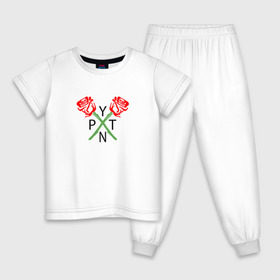 Детская пижама хлопок с принтом PAYTON MOORMEIER (НА СПИНЕ) в Санкт-Петербурге, 100% хлопок |  брюки и футболка прямого кроя, без карманов, на брюках мягкая резинка на поясе и по низу штанин
 | flower | payton moormeier | roses | tiktok | блогер | пейтон | пейтон моормиер | розы | тикток | тиктокер | цветы | ютубер