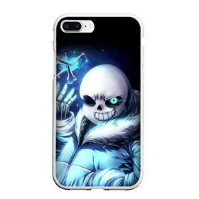 Чехол для iPhone 7Plus/8 Plus матовый с принтом UNDERTALE в Санкт-Петербурге, Силикон | Область печати: задняя сторона чехла, без боковых панелей | asriel dreemurr | chara | frisk | gaster blaster | sans | undertale | азриэль дримурр | андертейл | гастер | меттатон | санс | фриск | чара