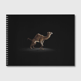 Альбом для рисования с принтом Гибрид в Санкт-Петербурге, 100% бумага
 | матовая бумага, плотность 200 мг. | animal | beast | black | camel | cheetah | hybrid | leopard | верблюд | гепард | гибрид | животное | зверь | леопард | черный