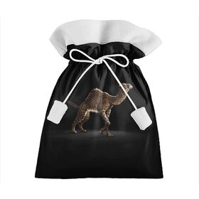 Подарочный 3D мешок с принтом Гибрид в Санкт-Петербурге, 100% полиэстер | Размер: 29*39 см | animal | beast | black | camel | cheetah | hybrid | leopard | верблюд | гепард | гибрид | животное | зверь | леопард | черный