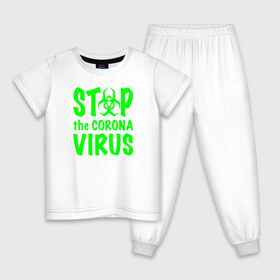 Детская пижама хлопок с принтом Stop the Coronavirus в Санкт-Петербурге, 100% хлопок |  брюки и футболка прямого кроя, без карманов, на брюках мягкая резинка на поясе и по низу штанин
 | 2019   ncov | coronavirus | covid | covid 19 | ncov | virus | арт | биологическая опасность | болезнь | вирус | знак | карантин | корона | коронавирус | короновирус | мем | мой руки | оставайся дома | пандемия | помой руки