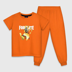 Детская пижама хлопок с принтом Fortnite в Санкт-Петербурге, 100% хлопок |  брюки и футболка прямого кроя, без карманов, на брюках мягкая резинка на поясе и по низу штанин
 | 