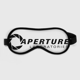 Маска для сна 3D с принтом Aperture Science логотип в Санкт-Петербурге, внешний слой — 100% полиэфир, внутренний слой — 100% хлопок, между ними — поролон |  | aperture science | half life | portal | valve | валв | портал | халф лайф