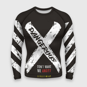 Мужской рашгард 3D с принтом Dangerous Angry в Санкт-Петербурге,  |  | fashion | hypebeast | off | off white | streetwear | virgil abloh | white | вайт | итальянский | мода | офф | офф вайт | стаил | стритвир | уличный | урбан