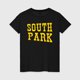 Женская футболка хлопок с принтом SOUTH PARK. в Санкт-Петербурге, 100% хлопок | прямой крой, круглый вырез горловины, длина до линии бедер, слегка спущенное плечо | south park | американская культура | американский мультсериал | колорадо | пародия | саус парк | саут парк | черный юмор | четыре мальчика | шоу | южный парк