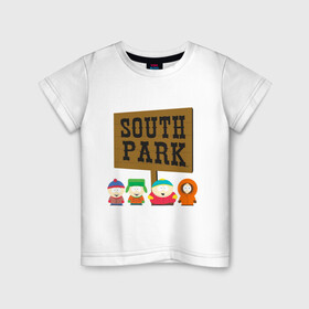 Детская футболка хлопок с принтом South Park. в Санкт-Петербурге, 100% хлопок | круглый вырез горловины, полуприлегающий силуэт, длина до линии бедер | south park | американская культура | американский мультсериал | колорадо | пародия | саус парк | саут парк | черный юмор | четыре мальчика | шоу | южный парк