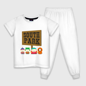 Детская пижама хлопок с принтом South Park. в Санкт-Петербурге, 100% хлопок |  брюки и футболка прямого кроя, без карманов, на брюках мягкая резинка на поясе и по низу штанин
 | south park | американская культура | американский мультсериал | колорадо | пародия | саус парк | саут парк | черный юмор | четыре мальчика | шоу | южный парк