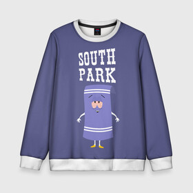 Детский свитшот 3D с принтом South Park Полотенчико в Санкт-Петербурге, 100% полиэстер | свободная посадка, прямой крой, мягкая тканевая резинка на рукавах и понизу свитшота | south park | баттерс | кайл | кени | кеннет | кенни | мультик | саус парк | стэнли | эрик | южный парк