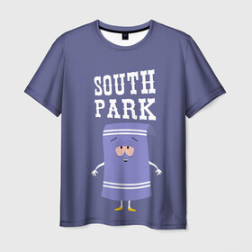 Мужская футболка 3D с принтом South Park Полотенчико в Санкт-Петербурге, 100% полиэфир | прямой крой, круглый вырез горловины, длина до линии бедер | south park | баттерс | кайл | кени | кеннет | кенни | мультик | саус парк | стэнли | эрик | южный парк