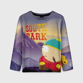 Детский лонгслив 3D с принтом South Park Картмен в Санкт-Петербурге, 100% полиэстер | длинные рукава, круглый вырез горловины, полуприлегающий силуэт
 | south park | баттерс | кайл | картмен | кени | кеннет | кенни | мультик | саус парк | стэнли | эрик | южный парк