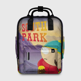 Женский рюкзак 3D с принтом South Park Картмен в Санкт-Петербурге, 100% полиэстер | лямки с регулируемой длиной, сверху ручки, чтобы рюкзак нести как сумку. Основное отделение закрывается на молнию, как и внешний карман. Внутри два дополнительных кармана, один из которых закрывается на молнию. По бокам два дополнительных кармашка, куда поместится маленькая бутылочка
 | south park | баттерс | кайл | картмен | кени | кеннет | кенни | мультик | саус парк | стэнли | эрик | южный парк