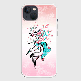 Чехол для iPhone 13 с принтом ЛИСА И САКУРА | FOX AND SAKURA в Санкт-Петербурге,  |  | animal | anime | chery | flowers | fox | japan | sakura | аниме | вишня | животное | лиса | растения | сакура | цветы | цветы сакуры | япония