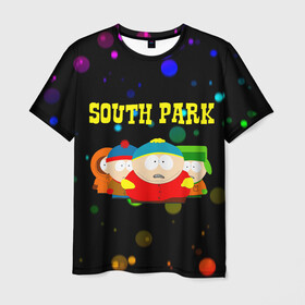 Мужская футболка 3D с принтом South Park. в Санкт-Петербурге, 100% полиэфир | прямой крой, круглый вырез горловины, длина до линии бедер | south park | американская культура | американский мультсериал | колорадо | пародия | саус парк | саут парк | черный юмор | четыре мальчика | шоу | южный парк