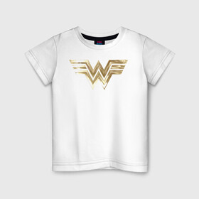 Детская футболка хлопок с принтом Wonder Woman logo в Санкт-Петербурге, 100% хлопок | круглый вырез горловины, полуприлегающий силуэт, длина до линии бедер | 1984 | cheetah | dc comics | diana prince | wonder women | ww84 | антиопа | вандер вумен | галь гадот | гепарда | диана принс | стив тревор | чудо женщина