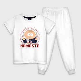 Детская пижама хлопок с принтом Картман - Намасте в Санкт-Петербурге, 100% хлопок |  брюки и футболка прямого кроя, без карманов, на брюках мягкая резинка на поясе и по низу штанин
 | 