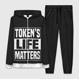 Женский костюм 3D с принтом TOKENS LIFE MATTERS в Санкт-Петербурге,  |  | Тематика изображения на принте: cartman | kenny | park | south | southpark | картман | кенни | мульт | мультик | парк | персонаж | персонажи | сериал | южный