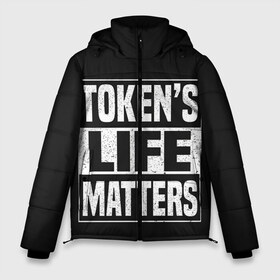 Мужская зимняя куртка 3D с принтом TOKENS LIFE MATTERS в Санкт-Петербурге, верх — 100% полиэстер; подкладка — 100% полиэстер; утеплитель — 100% полиэстер | длина ниже бедра, свободный силуэт Оверсайз. Есть воротник-стойка, отстегивающийся капюшон и ветрозащитная планка. 

Боковые карманы с листочкой на кнопках и внутренний карман на молнии. | Тематика изображения на принте: cartman | kenny | park | south | southpark | картман | кенни | мульт | мультик | парк | персонаж | персонажи | сериал | южный