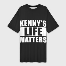 Платье-футболка 3D с принтом KENNYS LIFE MATTERS в Санкт-Петербурге,  |  | Тематика изображения на принте: cartman | kenny | park | south | southpark | картман | кенни | мульт | мультик | парк | персонаж | персонажи | сериал | южный