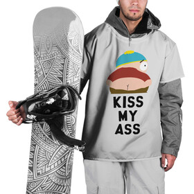 Накидка на куртку 3D с принтом Kiss My Ass в Санкт-Петербурге, 100% полиэстер |  | Тематика изображения на принте: cartman | kenny | park | south | southpark | картман | кенни | мульт | мультик | парк | персонаж | персонажи | сериал | южный