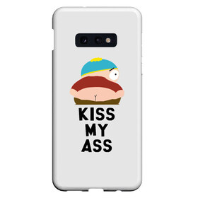 Чехол для Samsung S10E с принтом Kiss My Ass в Санкт-Петербурге, Силикон | Область печати: задняя сторона чехла, без боковых панелей | Тематика изображения на принте: cartman | kenny | park | south | southpark | картман | кенни | мульт | мультик | парк | персонаж | персонажи | сериал | южный