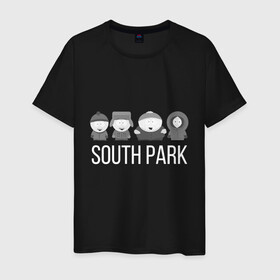 Мужская футболка хлопок с принтом South Park в Санкт-Петербурге, 100% хлопок | прямой крой, круглый вырез горловины, длина до линии бедер, слегка спущенное плечо. | cartman | kartman | kenny | park | south | брофловски | кайл | картинка | картман | кенни | маккормик | марш | парк | саус | сауспарк | стэн | стэнли | эрик | южный