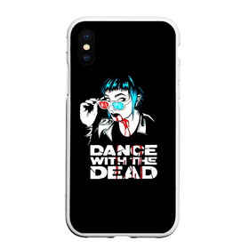 Чехол для iPhone XS Max матовый с принтом dance with the dead в Санкт-Петербурге, Силикон | Область печати: задняя сторона чехла, без боковых панелей | dance with the dead | группа | джастин поинтер | калифорнийский электронный дуэт | синтвейв | тони ким