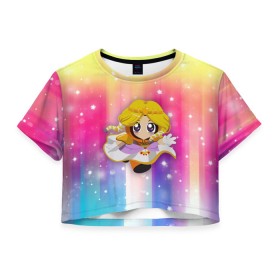 Женская футболка Crop-top 3D с принтом South park. Princess Kenny в Санкт-Петербурге, 100% полиэстер | круглая горловина, длина футболки до линии талии, рукава с отворотами | broflovski | cartman | eric | kenny | kyle | marsh | park | south | stan | баттерс | брофловски | кайл | картман | кенни | леопольд | маккормик | марш | парк | стотч | стэн | эрик | южный