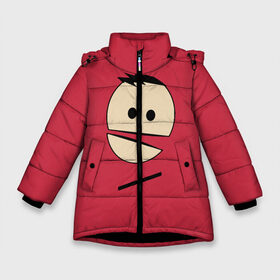 Зимняя куртка для девочек 3D с принтом South Park Терренс Косплей в Санкт-Петербурге, ткань верха — 100% полиэстер; подклад — 100% полиэстер, утеплитель — 100% полиэстер. | длина ниже бедра, удлиненная спинка, воротник стойка и отстегивающийся капюшон. Есть боковые карманы с листочкой на кнопках, утяжки по низу изделия и внутренний карман на молнии. 

Предусмотрены светоотражающий принт на спинке, радужный светоотражающий элемент на пуллере молнии и на резинке для утяжки. | Тематика изображения на принте: canada | south park | terrance and phillip | жопы в огне | канада | канадцы | король канады | пердуны | пламенные жопы | саус парк | терренс и филлип | южный парк
