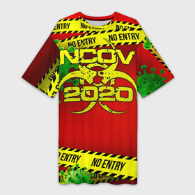 Платье-футболка 3D с принтом 2020 nCoV Коронавирус в Санкт-Петербурге,  |  | 2019 ncov | covid 19 | pandemic | philippines | вирус | вспышка | китай | корона вирус | коронавирус | ухань | уханьский | эпидемия