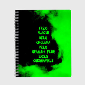 Тетрадь с принтом Эпидемии в Санкт-Петербурге, 100% бумага | 48 листов, плотность листов — 60 г/м2, плотность картонной обложки — 250 г/м2. Листы скреплены сбоку удобной пружинной спиралью. Уголки страниц и обложки скругленные. Цвет линий — светло-серый
 | Тематика изображения на принте: 2019   ncov | coronavirus | covid | covid 19 | ncov | virus | арт | биологическая опасность | болезнь | вирус | знак | карантин | корона | коронавирус | короновирус | мем | мой руки | оставайся дома | пандемия | помой руки