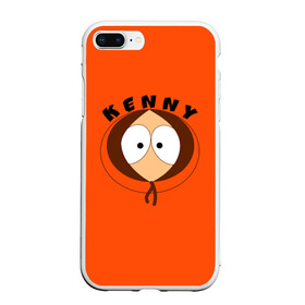 Чехол для iPhone 7Plus/8 Plus матовый с принтом KENNY в Санкт-Петербурге, Силикон | Область печати: задняя сторона чехла, без боковых панелей | Тематика изображения на принте: south park | sp | батерс | баттерс | гарисон | кайл  брофловски | картман | кеннет | кенни | комбинезон | куртка | макки | маккормик | марш | мистер | мультфильм | оранжевая | полот | ренди | саус парк