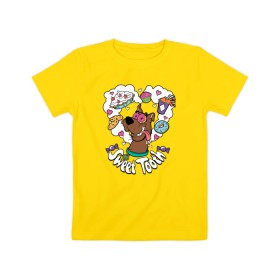 Детская футболка хлопок с принтом Sweet Tooth в Санкт-Петербурге, 100% хлопок | круглый вырез горловины, полуприлегающий силуэт, длина до линии бедер | scooby doo | vdosadir | скуберт фон дуенхеймер | скуби ду | уильям ханна