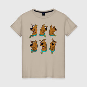 Женская футболка хлопок с принтом Scooby-Doo в Санкт-Петербурге, 100% хлопок | прямой крой, круглый вырез горловины, длина до линии бедер, слегка спущенное плечо | scooby doo | vdosadir | скуберт фон дуенхеймер | скуби ду | уильям ханна