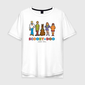 Мужская футболка хлопок Oversize с принтом Scooby-Doo and Co в Санкт-Петербурге, 100% хлопок | свободный крой, круглый ворот, “спинка” длиннее передней части | Тематика изображения на принте: fred jones | scooby doo | scrappy doo | shaggy | vdosadir | velma dinkle | велма динкли | дафна блейк | скуберт фон дуенхеймер | скуби ду | уильям ханна | фред джонс | шегги