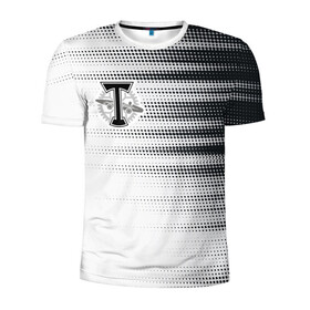 Мужская футболка 3D спортивная с принтом Торпедо в Санкт-Петербурге, 100% полиэстер с улучшенными характеристиками | приталенный силуэт, круглая горловина, широкие плечи, сужается к линии бедра | Тематика изображения на принте: белое | пфл | рфпл | торпедо | форма | футбол | чёрное