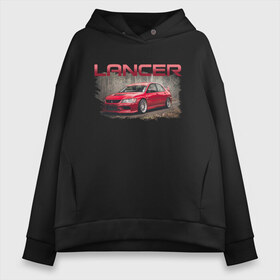 Женское худи Oversize хлопок с принтом MITSUBISHI LANCER в Санкт-Петербурге, френч-терри — 70% хлопок, 30% полиэстер. Мягкий теплый начес внутри —100% хлопок | боковые карманы, эластичные манжеты и нижняя кромка, капюшон на магнитной кнопке | Тематика изображения на принте: 3000gt | asx | carism | eclipse cross | evolution | l200 | lancer | mitsubishi | motorsport | outlander | pajero | sport | лансер | митсубиси | митсубиши | мицубиси | оутлендер | паджеро | спорт | эвалюшен | эво | эволюшин