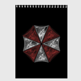 Скетчбук с принтом Umbrella Corporation в Санкт-Петербурге, 100% бумага
 | 48 листов, плотность листов — 100 г/м2, плотность картонной обложки — 250 г/м2. Листы скреплены сверху удобной пружинной спиралью | 2 | biohazard | claire | evil | horror | raccoon | resident | survival | t virus | t вирус | выживание | зла | кеннеди | клэр | леон | обитель | раккун | редфилд | скотт | ужас