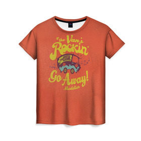 Женская футболка 3D с принтом Scooby-Doo в Санкт-Петербурге, 100% полиэфир ( синтетическое хлопкоподобное полотно) | прямой крой, круглый вырез горловины, длина до линии бедер | bus | scooby doo | vdosadir | автобус | скуби ду | уильям ханна