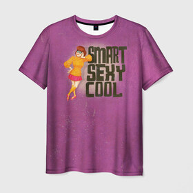 Мужская футболка 3D с принтом Smart Sexy Cool в Санкт-Петербурге, 100% полиэфир | прямой крой, круглый вырез горловины, длина до линии бедер | scooby doo | vdosadir | velma dinkle | велма динкли | скуби ду | уильям ханна